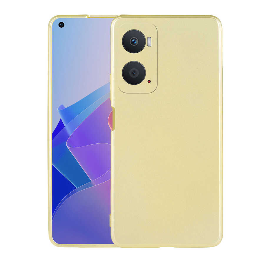 Oppo A76 Kılıf Zore Premier Silikon Kapak Gold