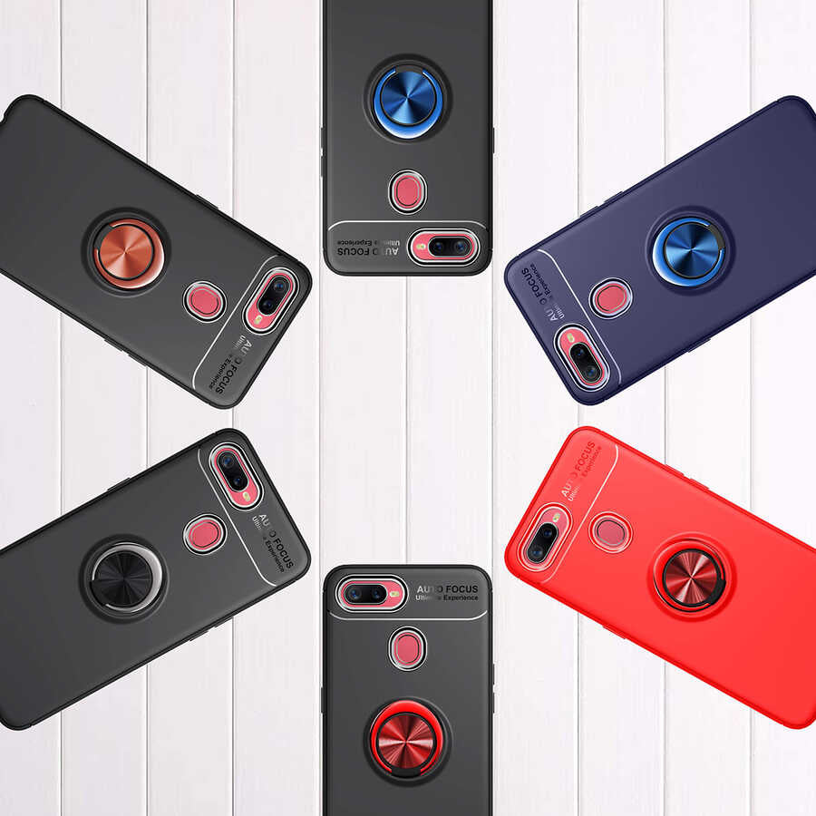 Oppo A7X Kılıf Zore Ravel Silikon Kapak Mavi