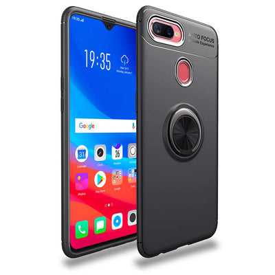 Oppo A7X Kılıf Zore Ravel Silikon Kapak Siyah