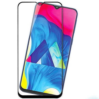 Oppo A7X Zore Kenarları Kırılmaya Dayanıklı Cam Ekran Koruyucu Siyah