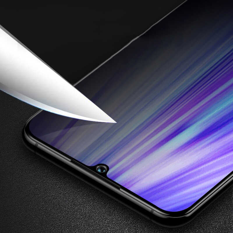 Oppo A7X Zore New 5D Privacy Temperli Ekran Koruyucu Siyah