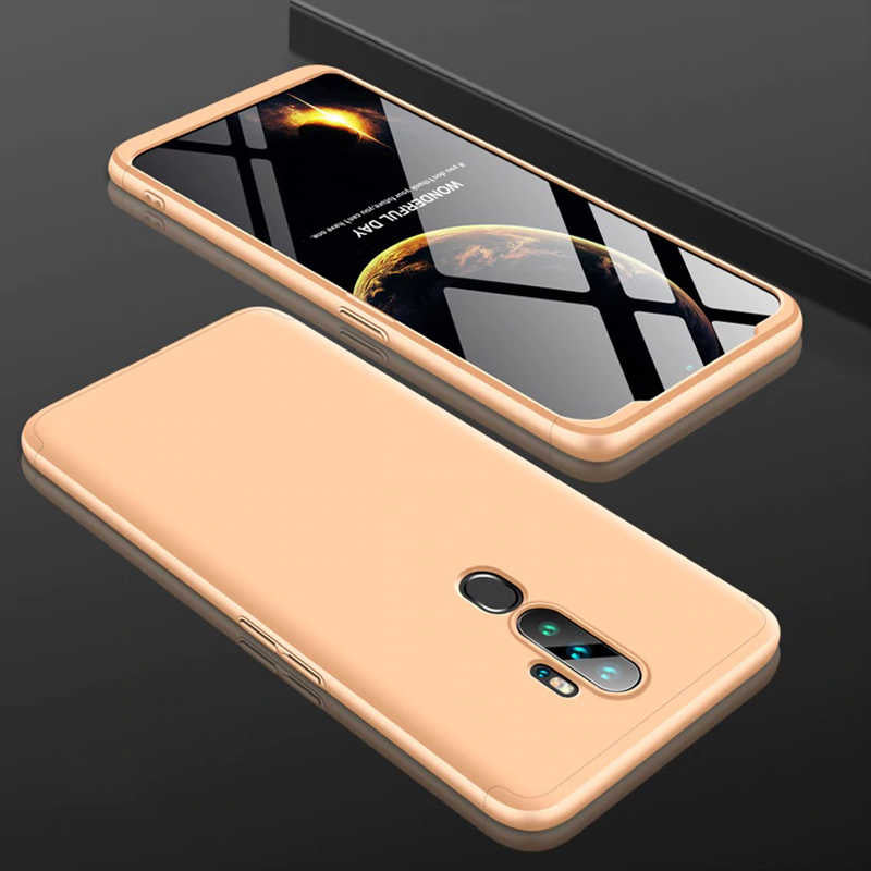 Oppo A9 2020 Kılıf Zore Ays Kapak Gold