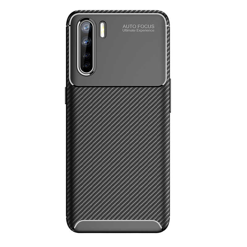 Oppo A91 Kılıf Zore Negro Silikon Kapak Kahverengi