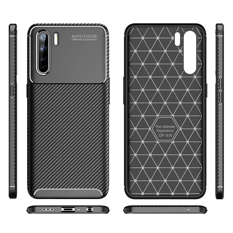 Oppo A91 Kılıf Zore Negro Silikon Kapak Siyah