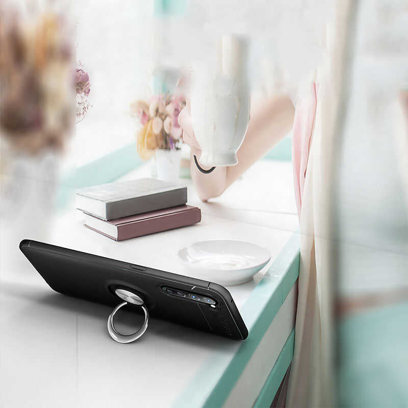 Oppo A91 Kılıf Zore Ravel Silikon Kapak Siyah