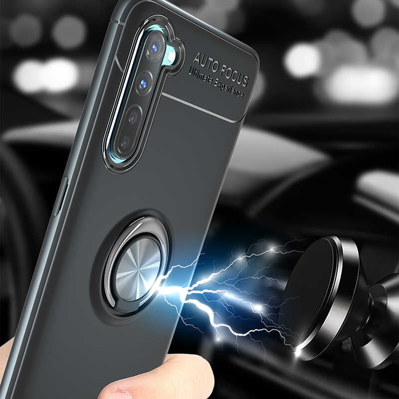 Oppo A91 Kılıf Zore Ravel Silikon Kapak Siyah