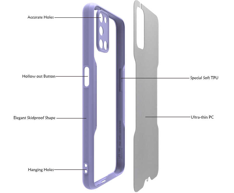 Oppo A92 Kılıf Zore Parfe Kapak Kırmızı