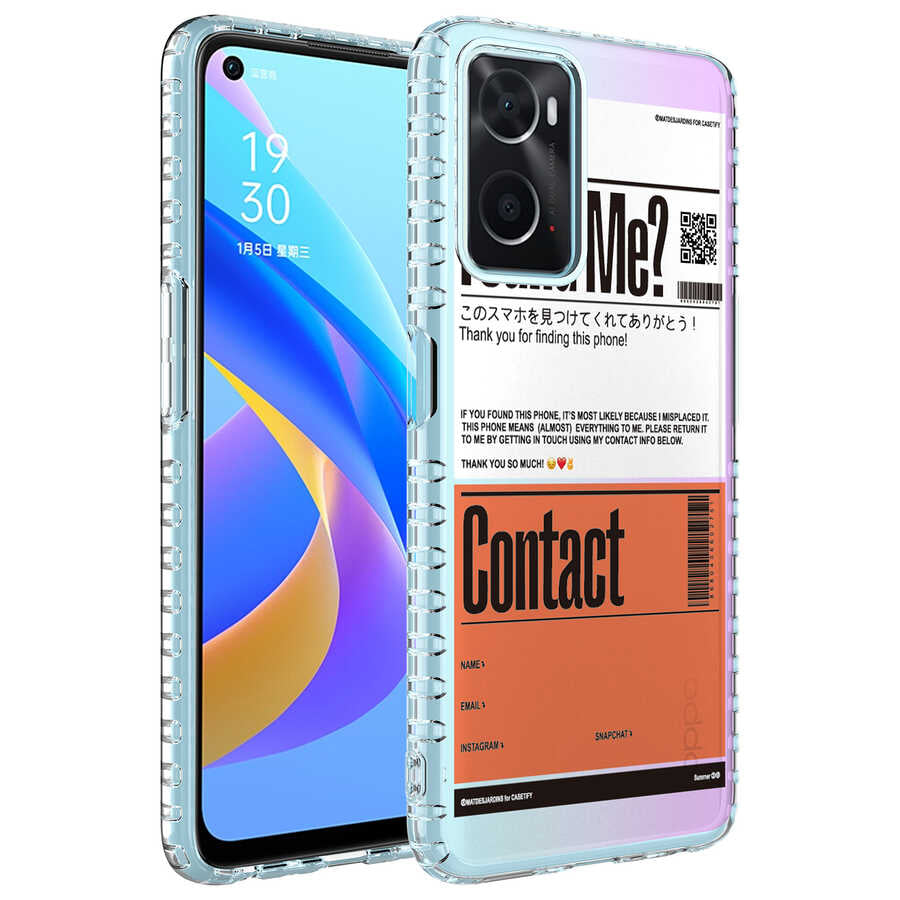 Oppo A96 4G Kılıf Airbag Kenarlı Renkli Desenli Silikon Zore Elegans Kapak NO6