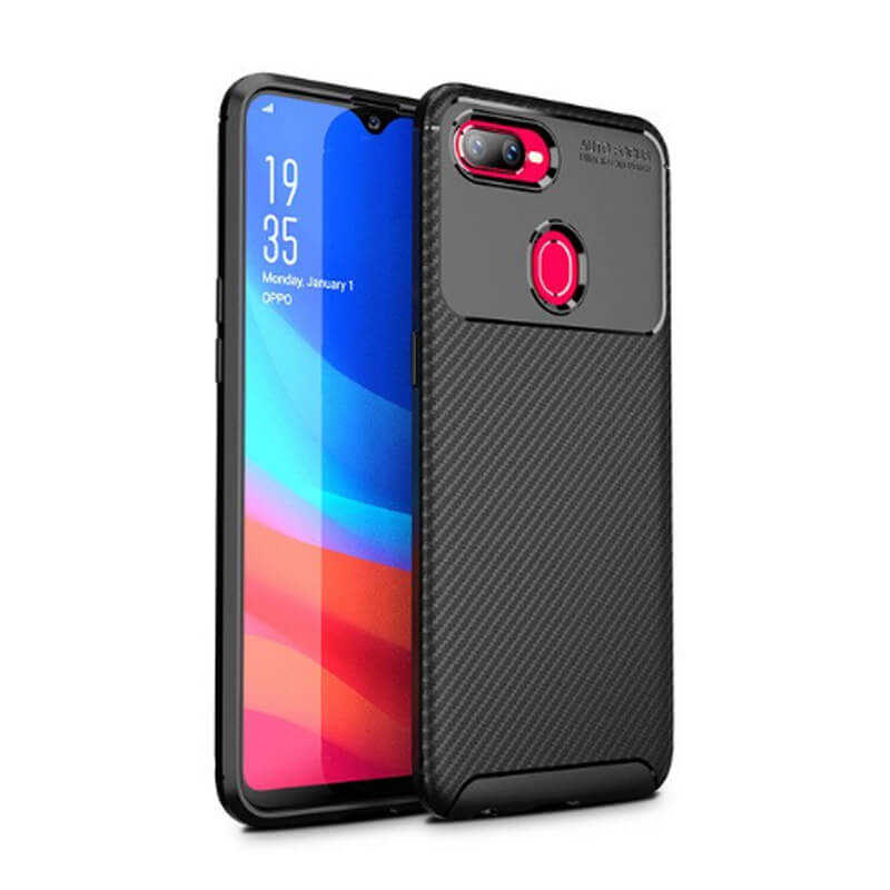 Oppo AX7 Kılıf Zore Negro Silikon Kapak Lacivert