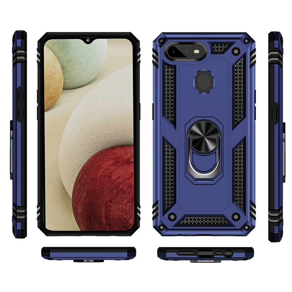 Oppo AX7 Kılıf Zore Vega Kapak Mavi