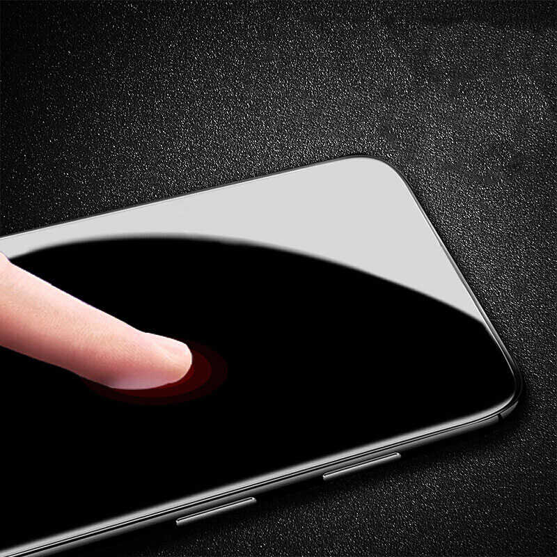 Oppo Reno 10X Zoom Zore Kenarları Kırılmaya Dayanıklı Cam Ekran Koruyucu Siyah