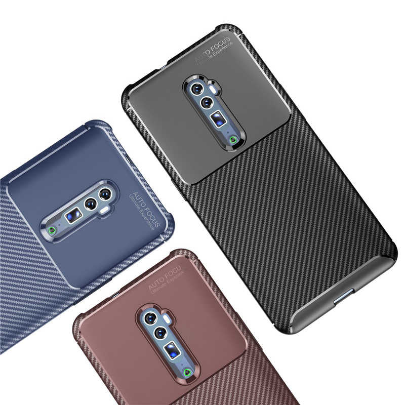 Oppo Reno 10X Zoom Kılıf Zore Negro Silikon Kapak Kahverengi