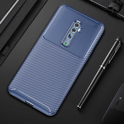 Oppo Reno 10X Zoom Kılıf Zore Negro Silikon Kapak Lacivert