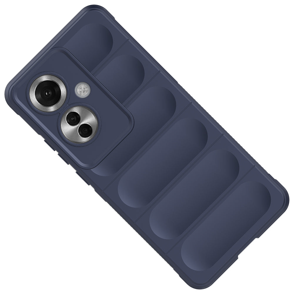 Oppo Reno 11F 5G Kılıf Esnek TPU Oyuklu Arka Yüzey Tasarımlı Zore Etnik Silikon Kapak Siyah