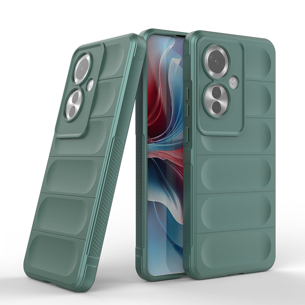 Oppo Reno 11F 5G Kılıf Esnek TPU Oyuklu Arka Yüzey Tasarımlı Zore Etnik Silikon Kapak Siyah