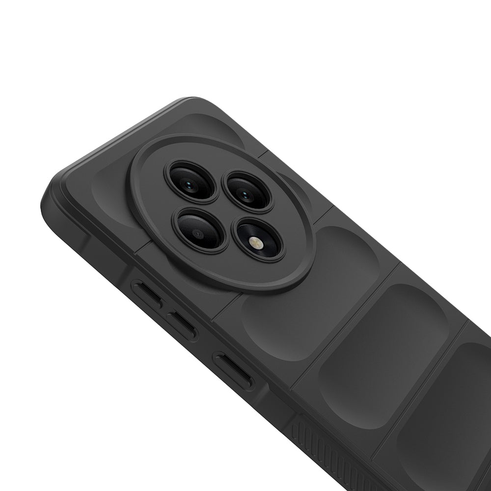 Oppo Reno 11FS Kılıf Esnek TPU Oyuklu Arka Yüzey Tasarımlı Zore Etnik Silikon Kapak Lacivert