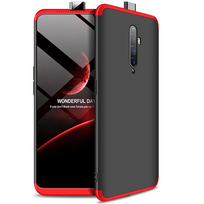 Oppo Reno 2Z Kılıf Zore Ays Kapak Siyah-Kırmızı