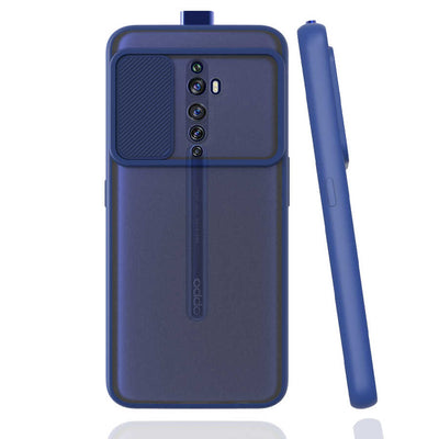 Oppo Reno 2Z Kılıf Zore Lensi Kapak Lacivert