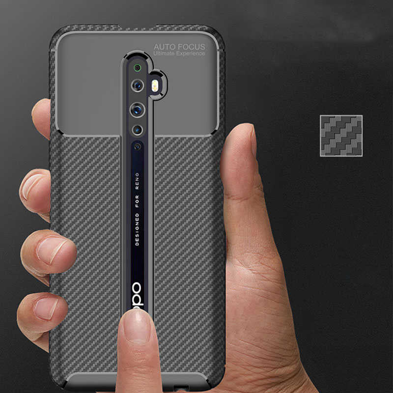 Oppo Reno 2Z Kılıf Zore Negro Silikon Kapak Kahverengi