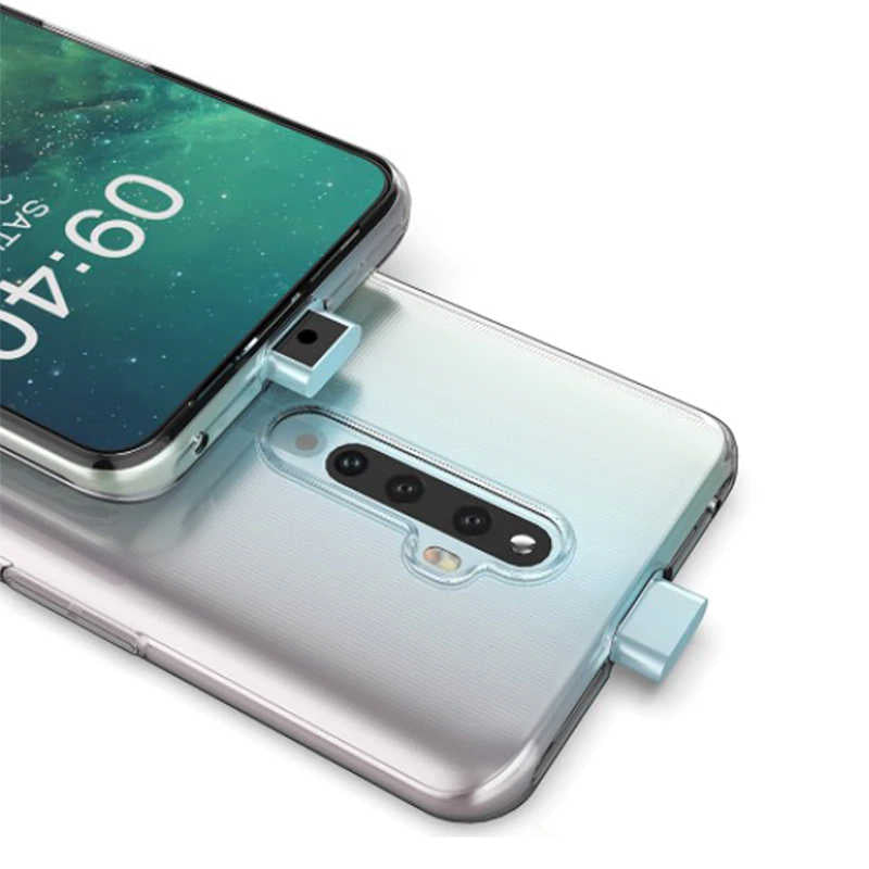 Oppo Reno 2Z Kılıf Zore Süper Silikon Kapak Renksiz