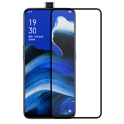 Oppo Reno 2Z Zore Kenarları Kırılmaya Dayanıklı Cam Ekran Koruyucu Siyah