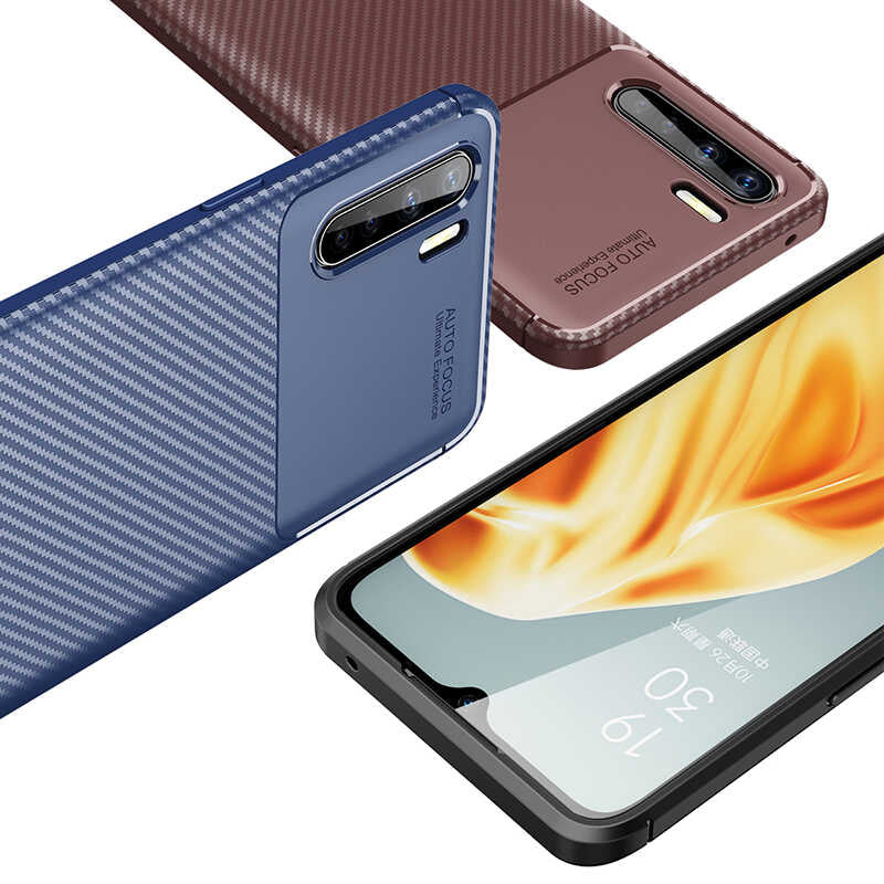 Oppo Reno 3 Kılıf Zore Negro Silikon Kapak Lacivert