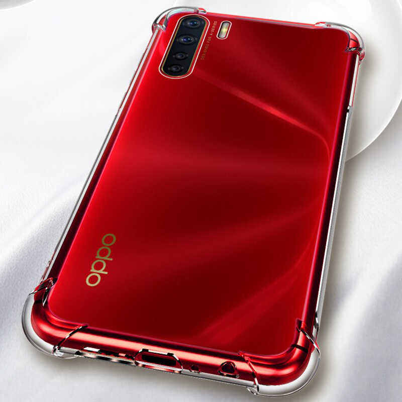 Oppo Reno 3 Kılıf Zore Nitro Anti Shock Silikon Renksiz