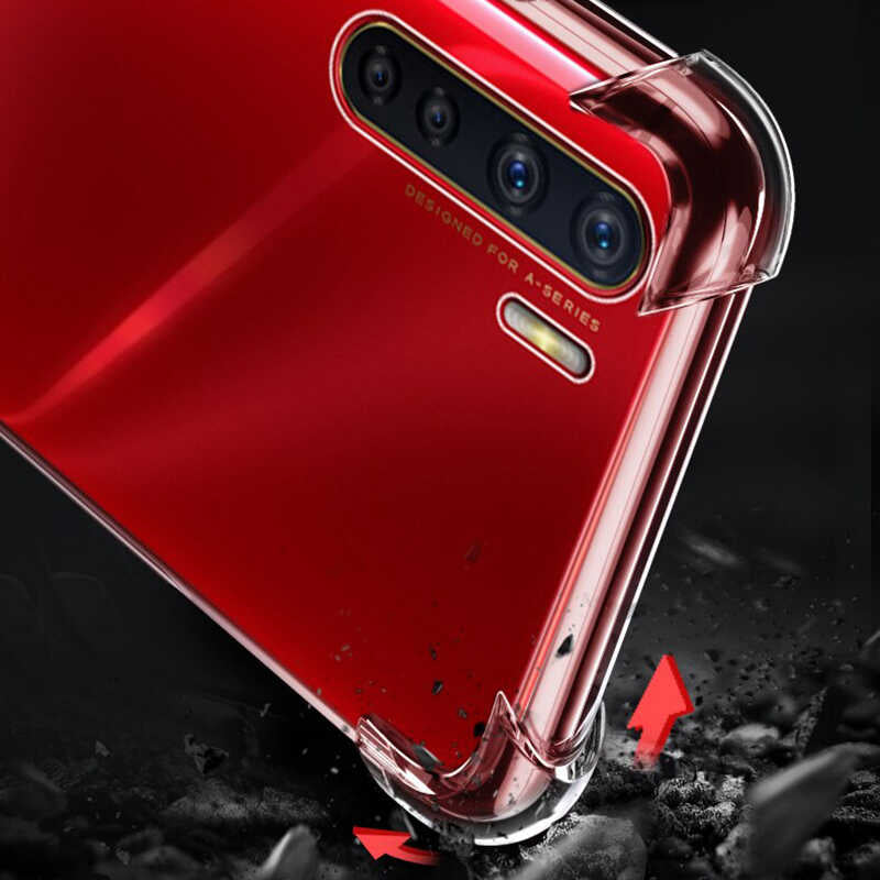 Oppo Reno 3 Kılıf Zore Nitro Anti Shock Silikon Renksiz