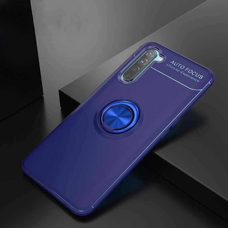 Oppo Reno 3 Kılıf Zore Ravel Silikon Kapak Siyah