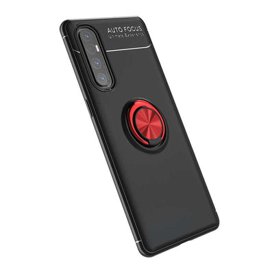 Oppo Reno 3 Pro 5G Kılıf Zore Ravel Silikon Kapak Siyah-Rose Gold