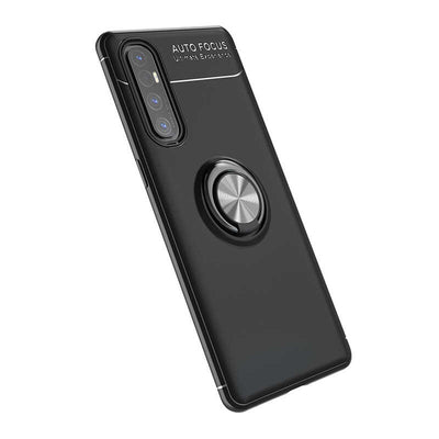 Oppo Reno 3 Pro 5G Kılıf Zore Ravel Silikon Kapak Siyah