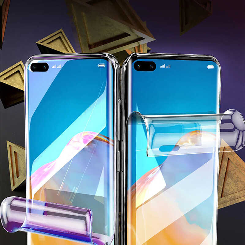 Oppo Reno 3 Pro 5G Zore Süper Pet Ekran Koruyucu Jelatin Siyah