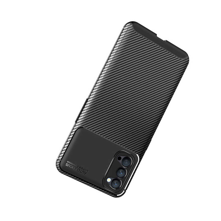 Oppo Reno 4 Kılıf Zore Negro Silikon Kapak Siyah