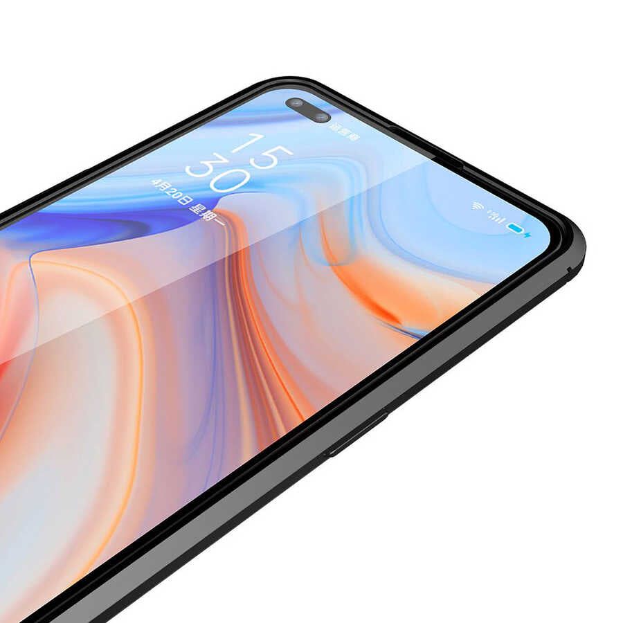 Oppo Reno 4 Kılıf Zore Niss Silikon Kapak Lacivert