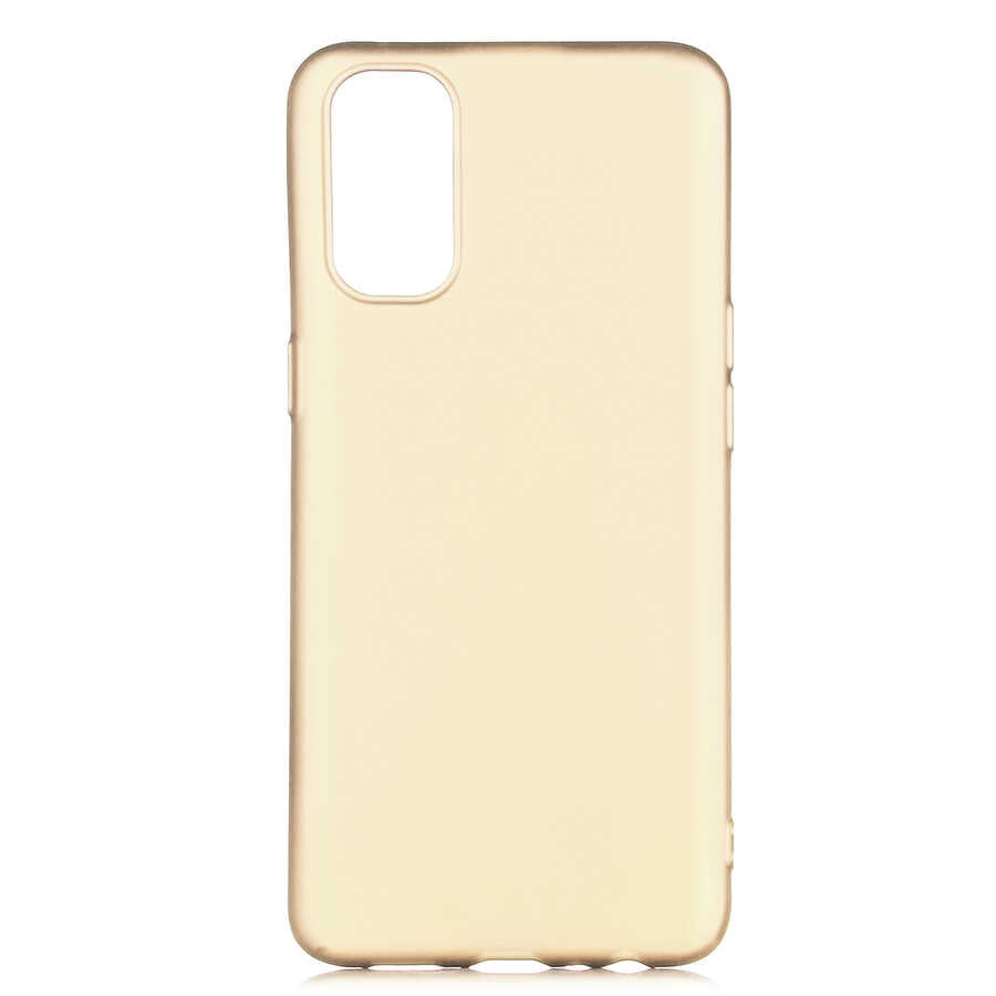 Oppo Reno 4 Kılıf Zore Premier Silikon Kapak Gold