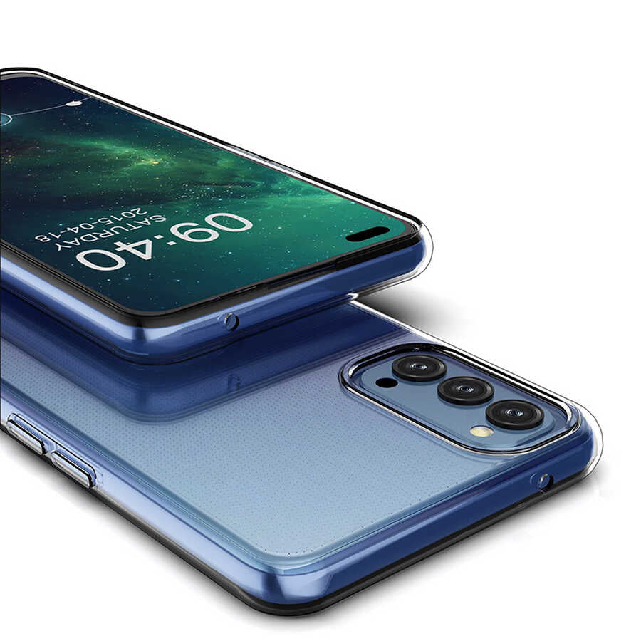 Oppo Reno 4 Kılıf Zore Süper Silikon Kapak Renksiz