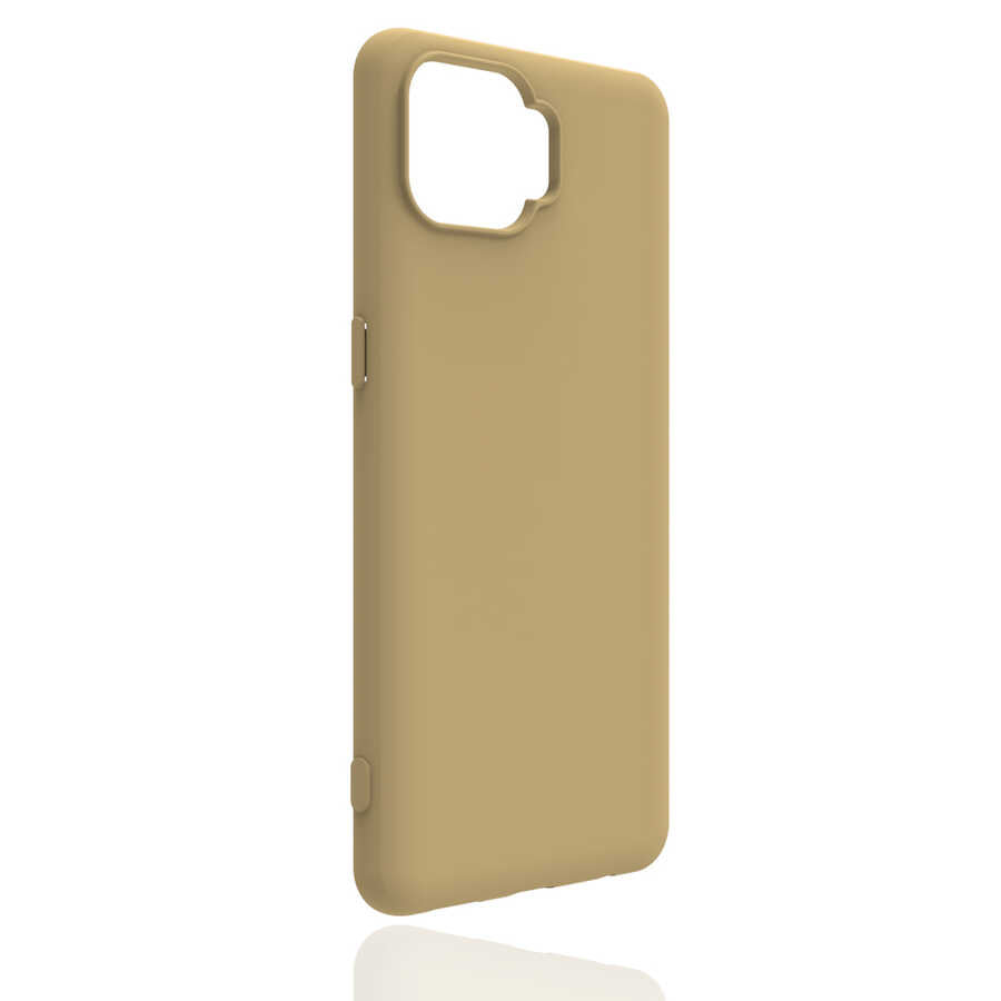 Oppo Reno 4 Lite Kılıf Zore Biye Silikon Gold