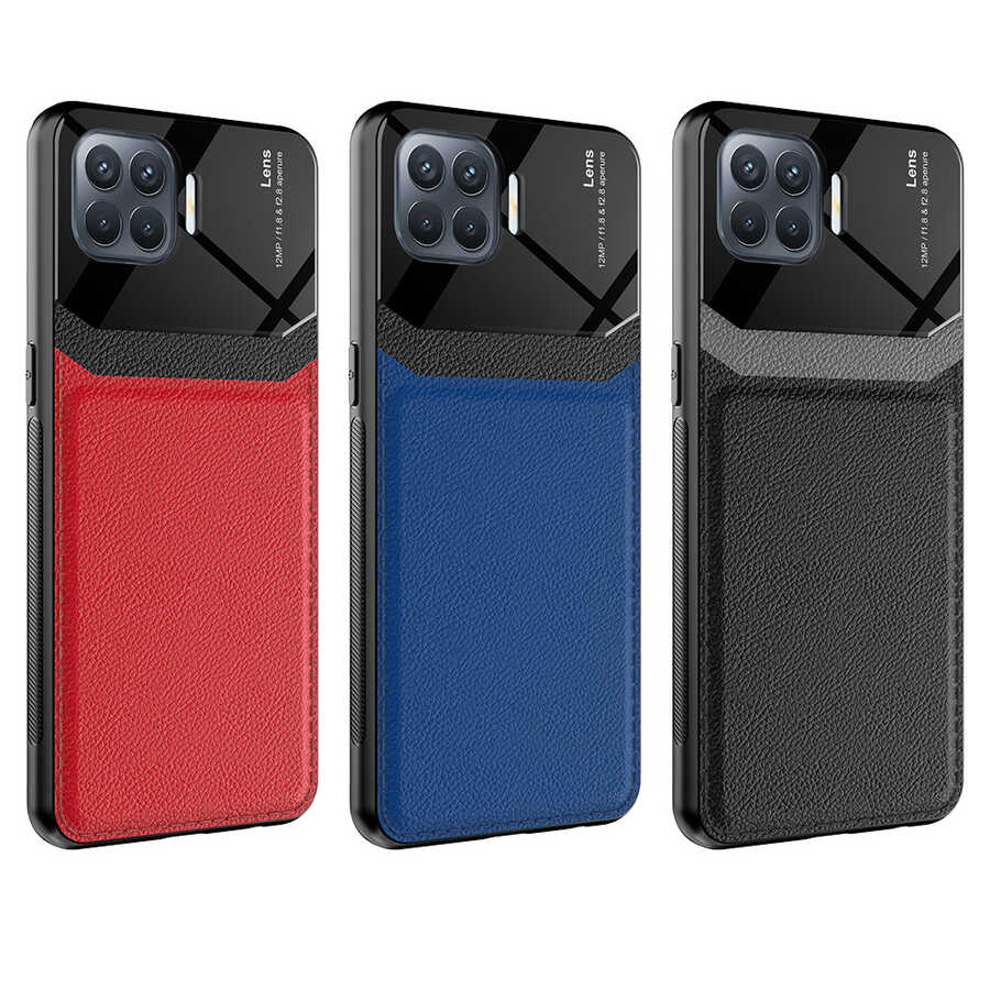 Oppo Reno 4 Lite Kılıf Zore Emiks Kapak Lacivert