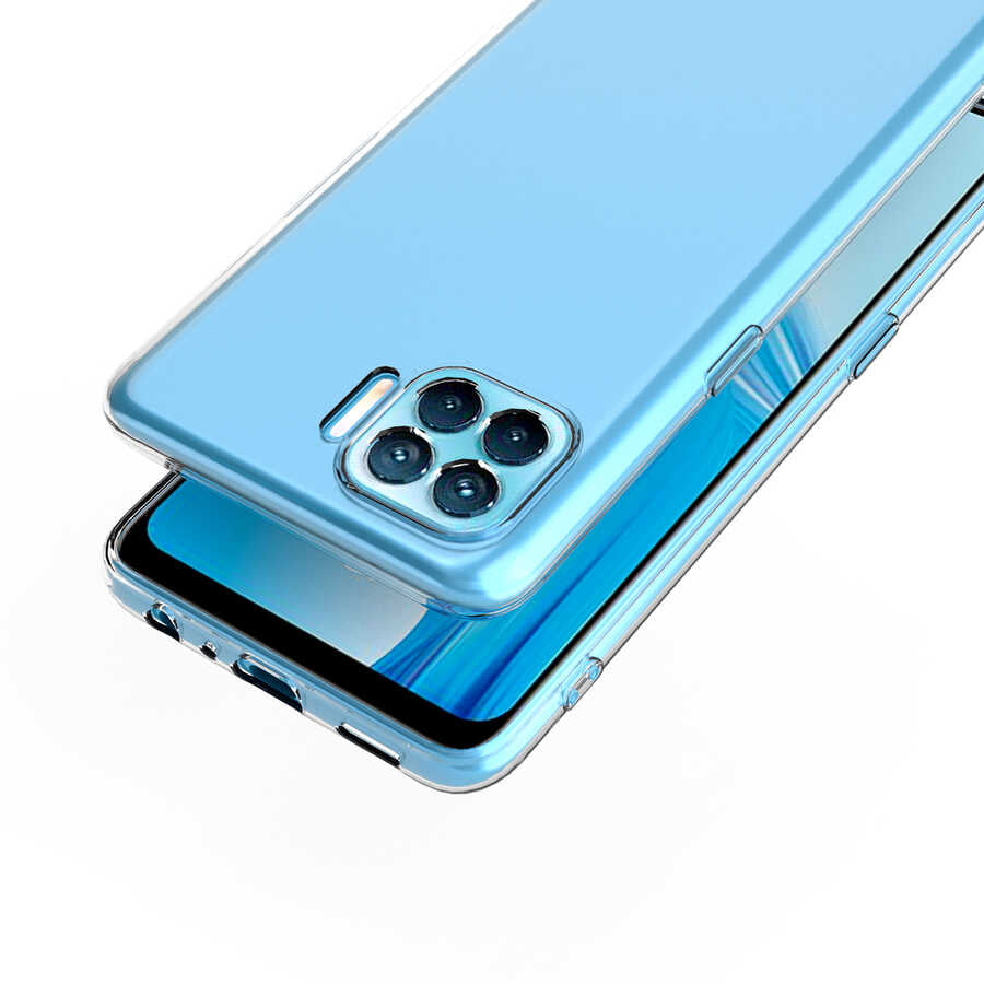 Oppo Reno 4 Lite Kılıf Zore Kamera Korumalı Süper Silikon Kapak Renksiz