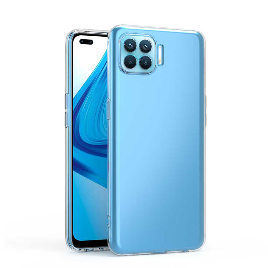 Oppo Reno 4 Lite Kılıf Zore Kamera Korumalı Süper Silikon Kapak Renksiz