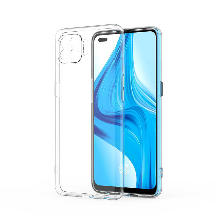 Oppo Reno 4 Lite Kılıf Zore Kamera Korumalı Süper Silikon Kapak Renksiz