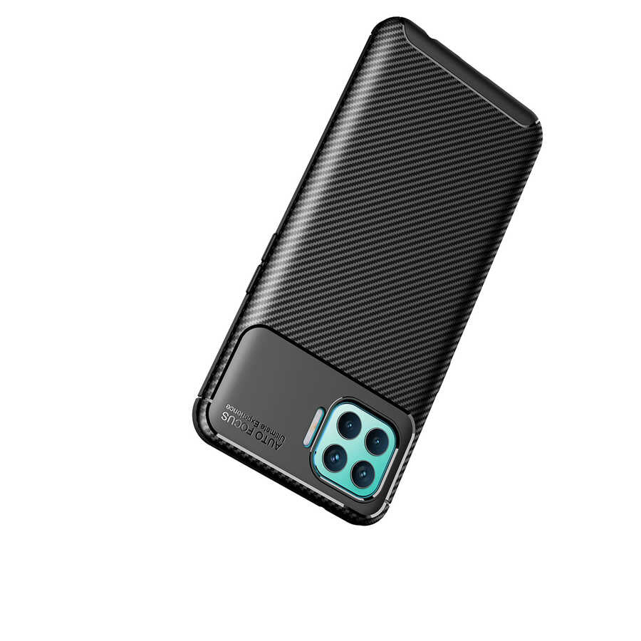 Oppo Reno 4 Lite Kılıf Zore Negro Silikon Kapak Siyah