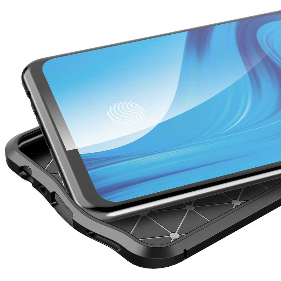 Oppo Reno 4 Lite Kılıf Zore Niss Silikon Kapak Kırmızı