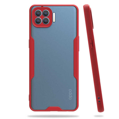 Oppo Reno 4 Lite Kılıf Zore Parfe Kapak Kırmızı