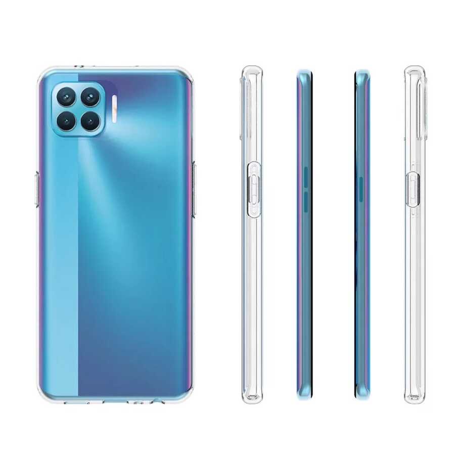 Oppo Reno 4 Lite Kılıf Zore Süper Silikon Kapak Renksiz