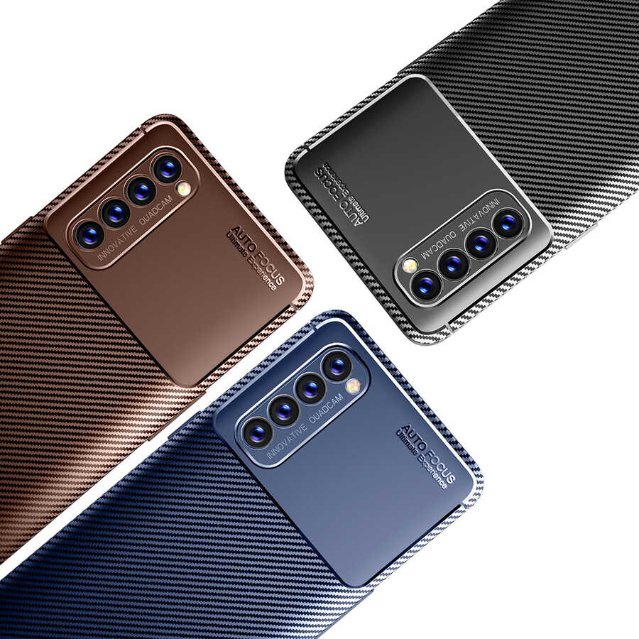 Oppo Reno 4 Pro 4G Kılıf Zore Negro Silikon Kapak Lacivert