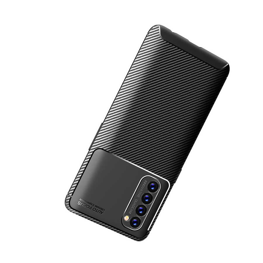 Oppo Reno 4 Pro 4G Kılıf Zore Negro Silikon Kapak Kahverengi