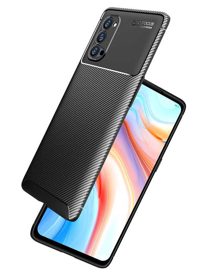 Oppo Reno 4 Pro 5G Kılıf Zore Negro Silikon Kapak Kahverengi