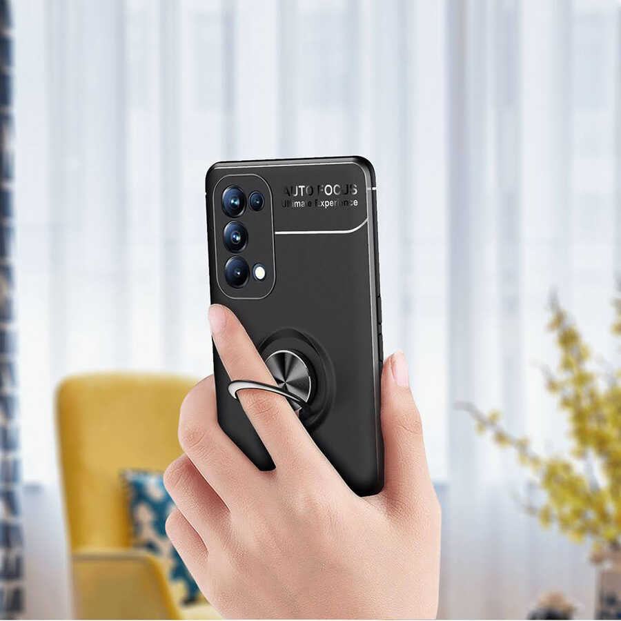 Oppo Reno 5 5G Kılıf Zore Ravel Silikon Kapak Mavi