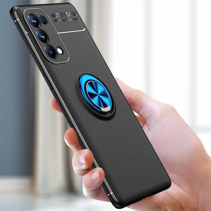Oppo Reno 5 5G Kılıf Zore Ravel Silikon Kapak Mavi